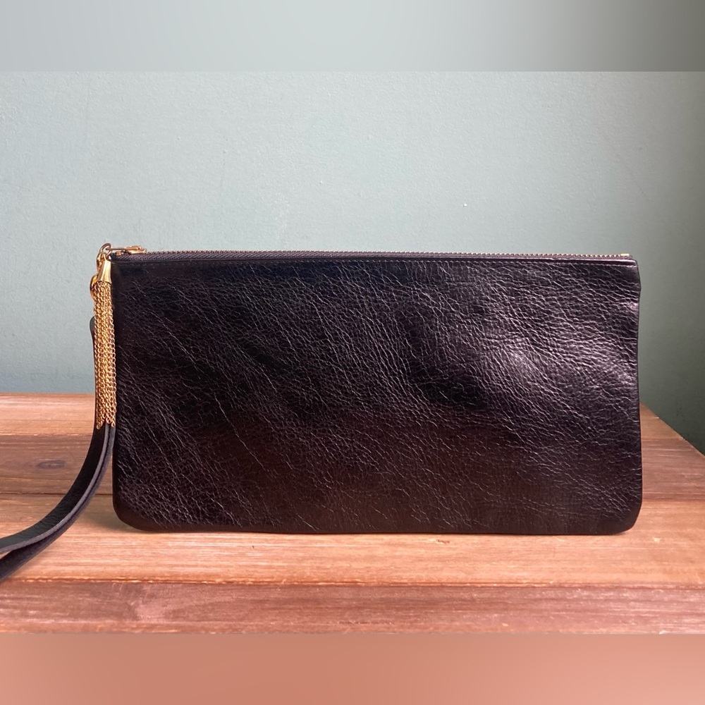 Moss Mills Leather Bag with Gold Heart Charm